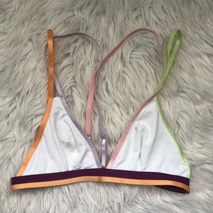 NWOT Free People colorful triangle Bralette